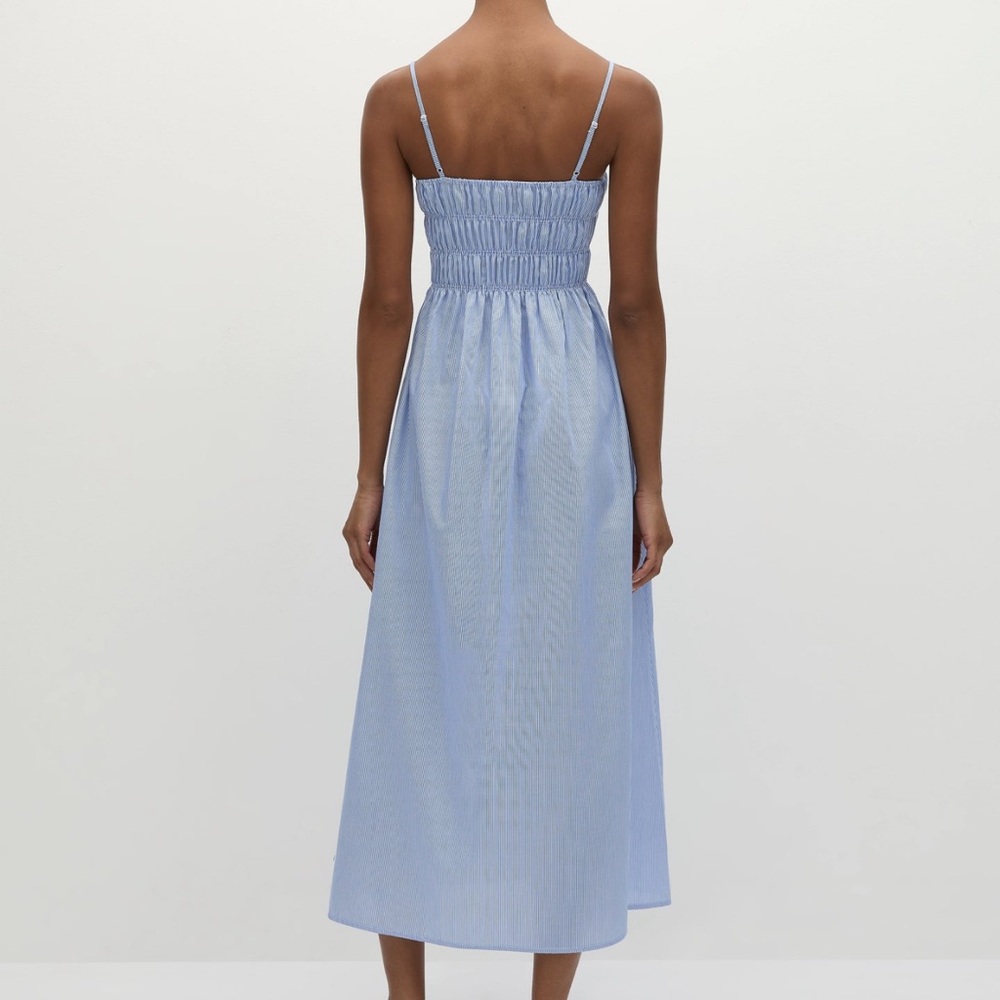 Faithfull the Brand Nica Midi Dress size small blue - Picture 3 of 5